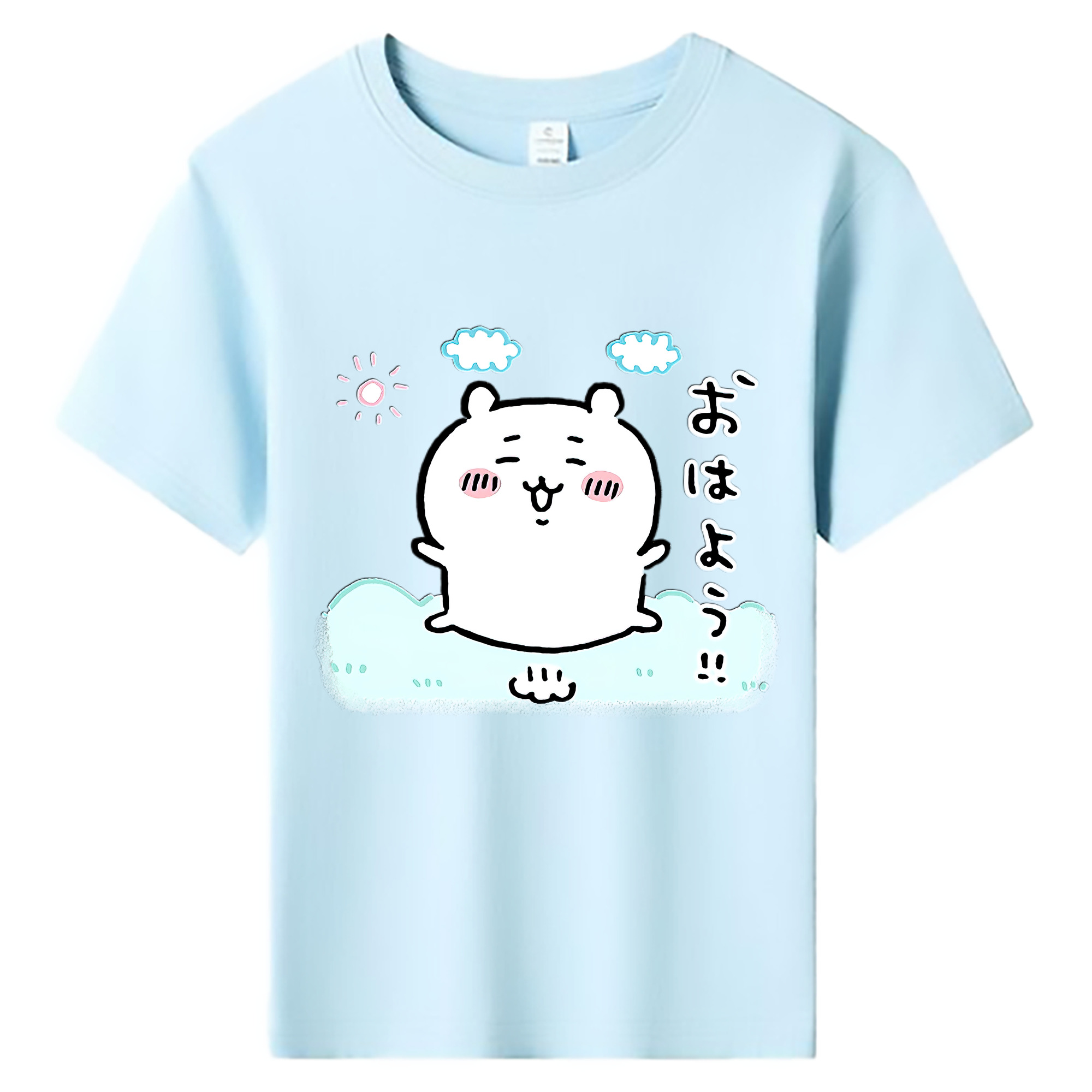 （画像用） ちいかわ ちいかわ Chii-kawa chiikawa 綿100％キッズTシャツ（フロントプリント）